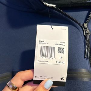 NIKE TECH FLEECE Navy Blue Size 3XL - NEW WITH TAGS
